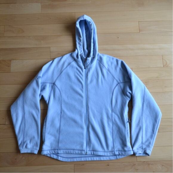 Helly Hansen Full Zip Fleece Jacket Full Zip Hoody Size Large Light Blue - Picture 1 of 4